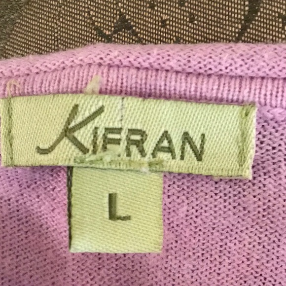 Kieran L/S lilac snap front sweater, size large. - Picture 5 of 8